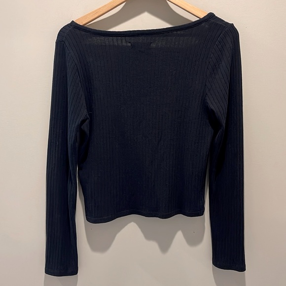 MADEWELL - Long sleeve button up crop top - Picture 4 of 8